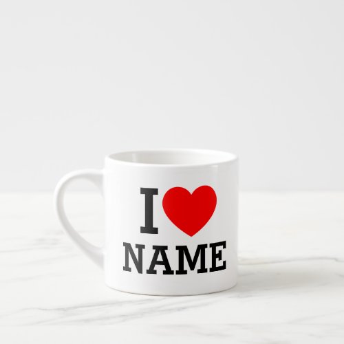 I Heart Name Espresso Cup