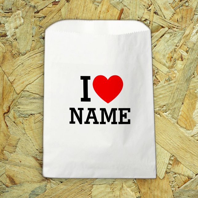 I Heart Name Favor Bag (Creator Uploaded)