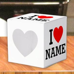 I Heart Name Favor Boxes