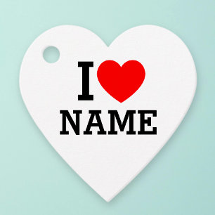 I Heart Name Favor Tags
