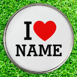 I Heart Name Golf Ball Marker<br><div class="desc">Write your desired Name or Text on the name Section.</div>