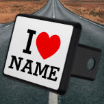 I Heart Name Hitch Cover<br><div class="desc">Write your desired Name or Text on the name Section.</div>