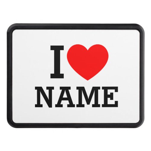 I Heart Name Hitch Cover