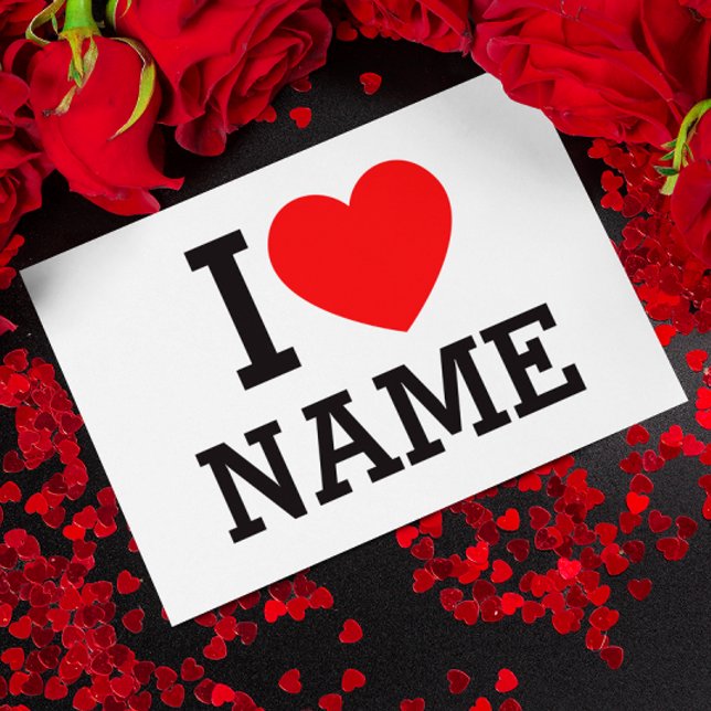 I Heart Name Holiday Postcard (Creator Uploaded)