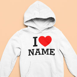 I Heart Name Hoodie