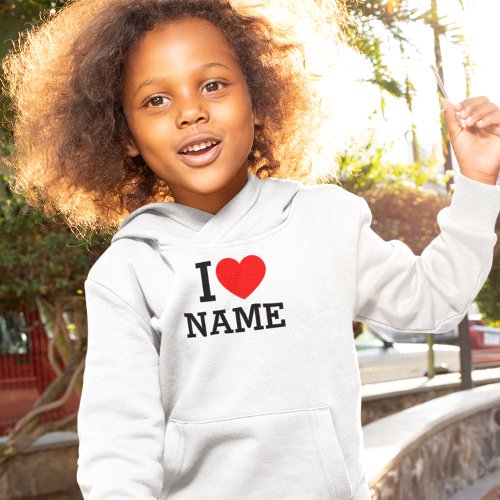 I Heart Name Hoodie