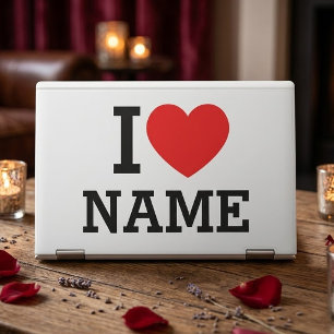 I Heart Name HP Laptop Skin
