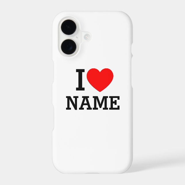I Heart Name iPhone Case (Back)