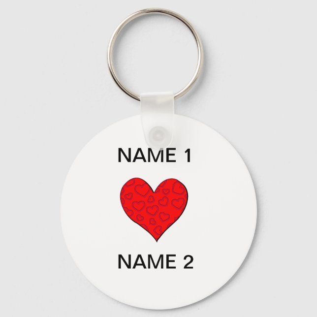 I Heart Name Keychain (Front)