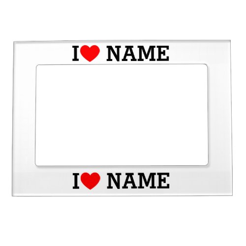 I Heart Name Magnetic Frame