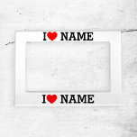 I Heart Name Magnetic Frame<br><div class="desc">Write your desired Name or Text on the name Section.</div>