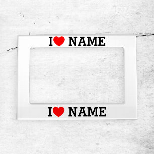 I Heart Name Magnetic Frame