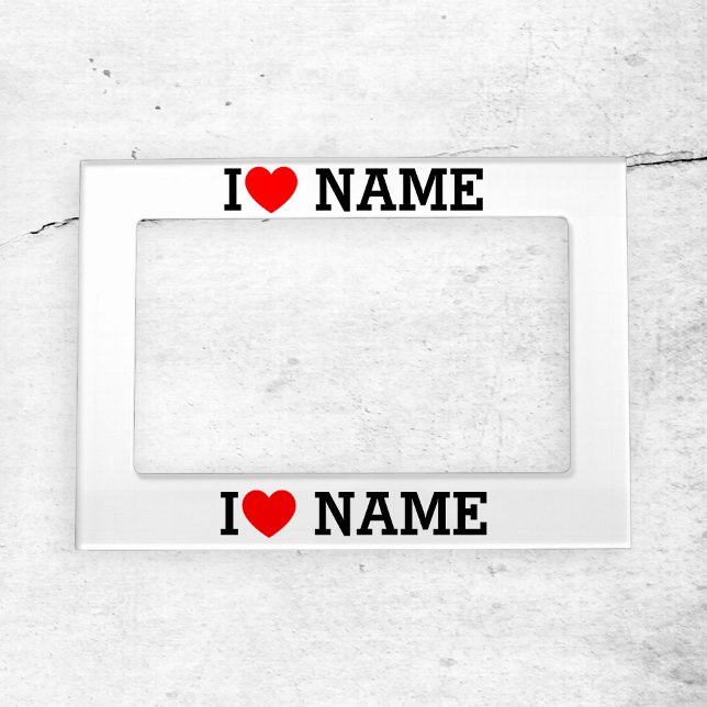 I Heart Name Magnetic Frame (Creator Uploaded)
