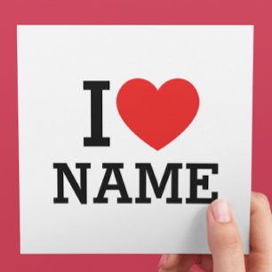 I Heart Name Menu