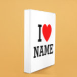 I Heart Name Mini Binder<br><div class="desc">Write your desired Name or Text on the name Section.</div>