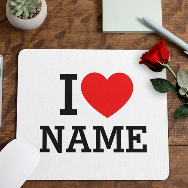 I Heart Name Mouse Pad (Creator Uploaded)