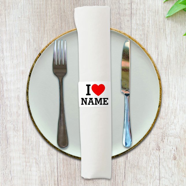 I Heart Name Napkin Bands (Creator Uploaded)