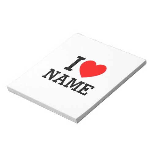 I Heart Name Notepad