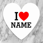 I Heart Name Paper Coaster<br><div class="desc">Write your desired Name or Text on the name Section.</div>