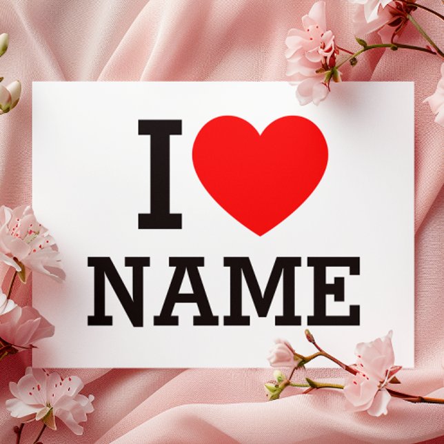 I Heart Name Paper Pad (Creator Uploaded)
