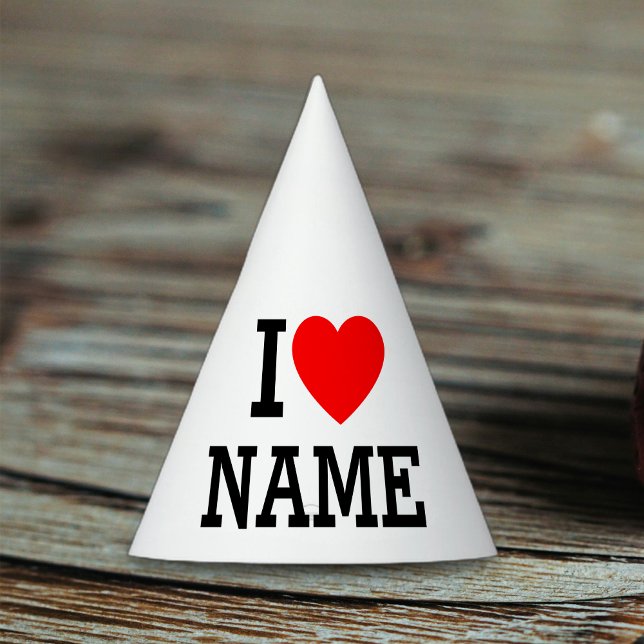 I Heart Name Party Hat (Creator Uploaded)