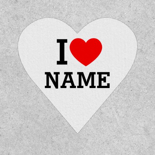 I Heart Name Patch