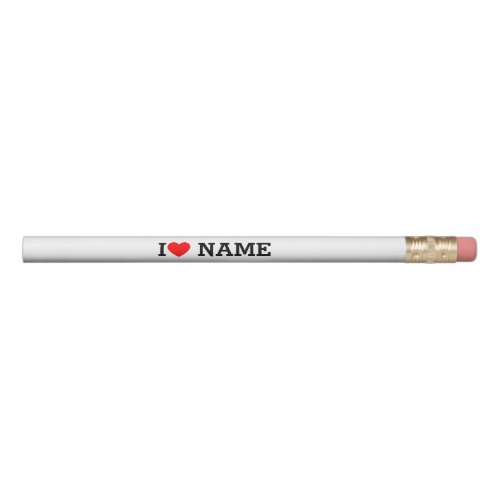 I Heart Name Pencil