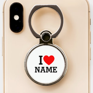 I Heart Name Phone Ring Stand