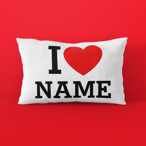 I Heart Name Pillow Case