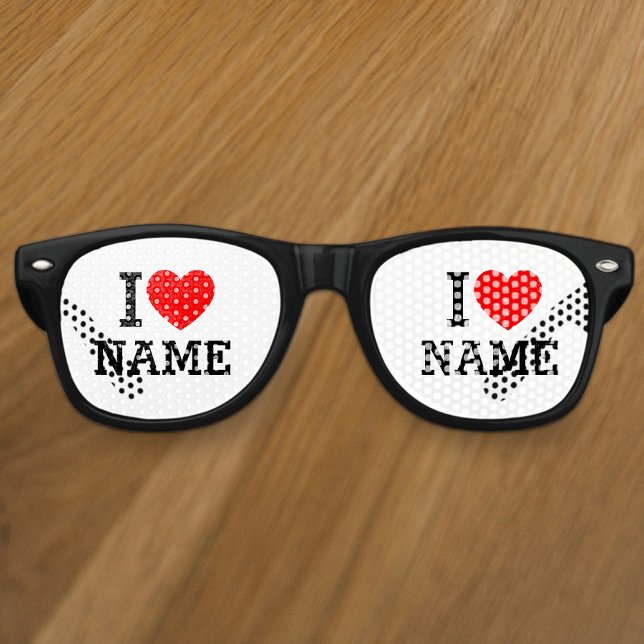 I Heart Name Retro Sunglasses (Creator Uploaded)