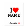 I Heart Name Sticker