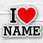 I Heart Name Sticker<br><div class="desc">Write your desired Name or Text on the name Section.</div>