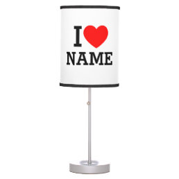 I Heart Name Table Lamp
