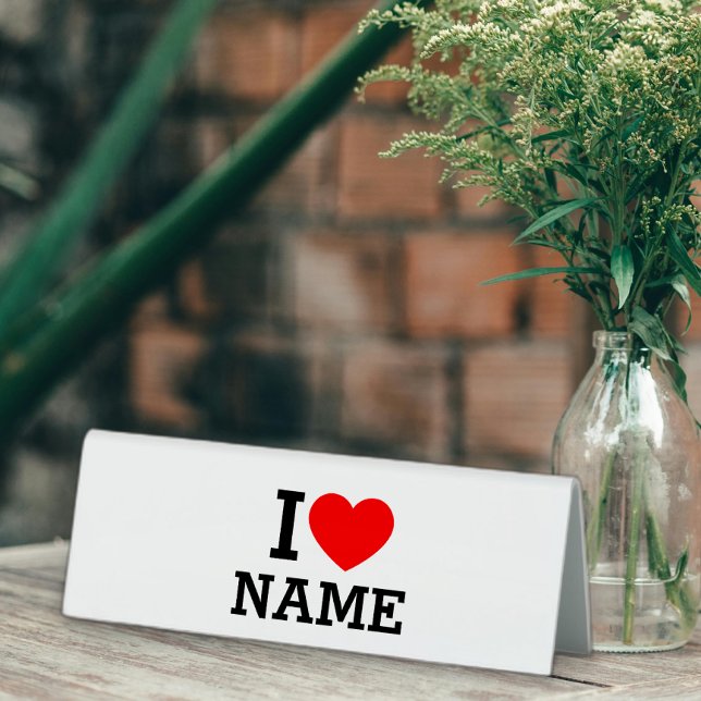 I Heart Name Table Tent (Creator Uploaded)