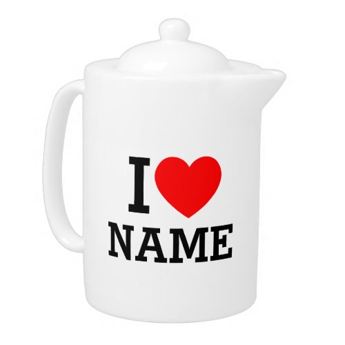 I Heart Name Teapot