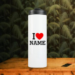 I Heart Name Thermal Tumbler<br><div class="desc">Write your desired Name or Text on the name Section.</div>