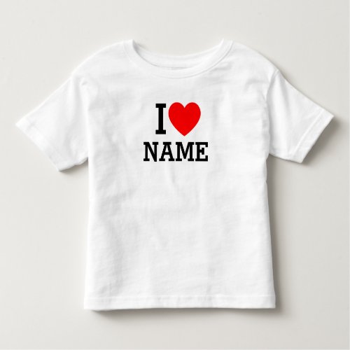 I Heart Name Toddler T_shirt