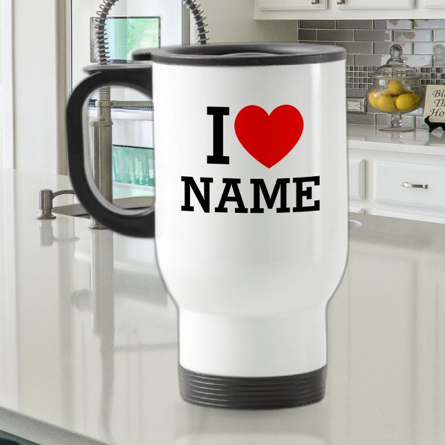 I Heart Name Travel Mug (Creator Uploaded)