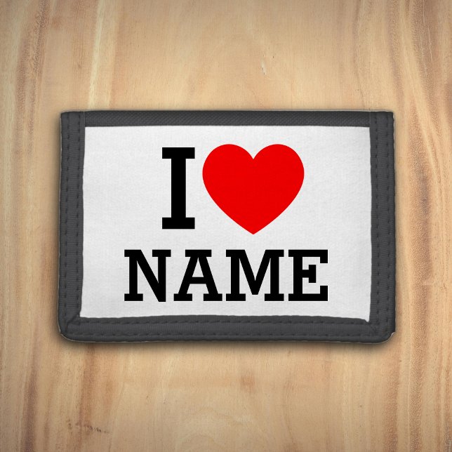 I Heart Name Trifold Wallet (Creator Uploaded)