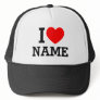 I Heart Name Trucker Hat