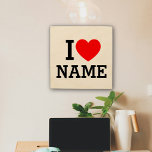 I Heart Name Wood Wall Art<br><div class="desc">Write your desired Name or Text on the name Section.</div>