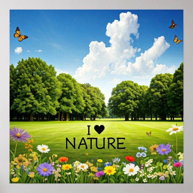 I Heart Nature Poster (Front)