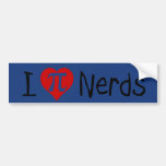 I Heart Nerds Bumper Sticker at Zazzle