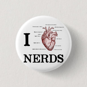 I Heart Nerds Button