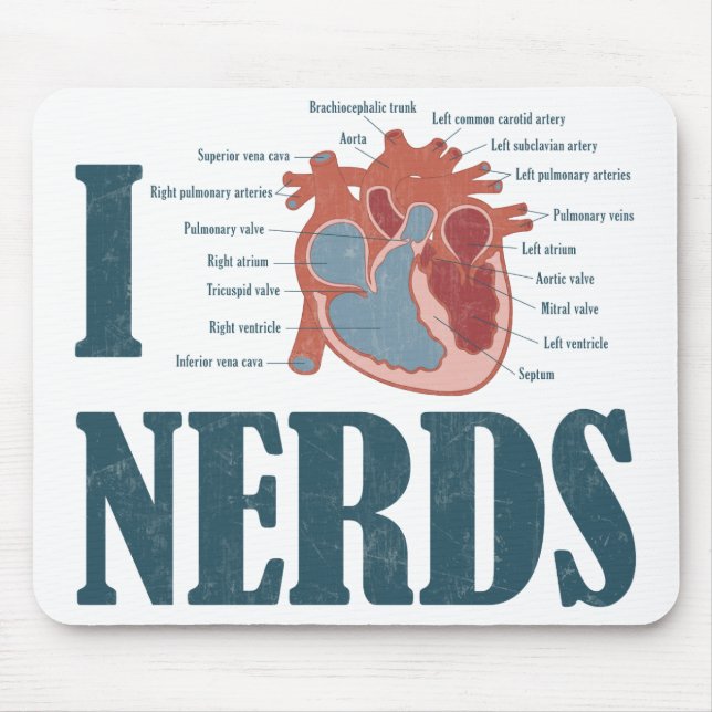 I Heart NERDS Mousepad (Front)