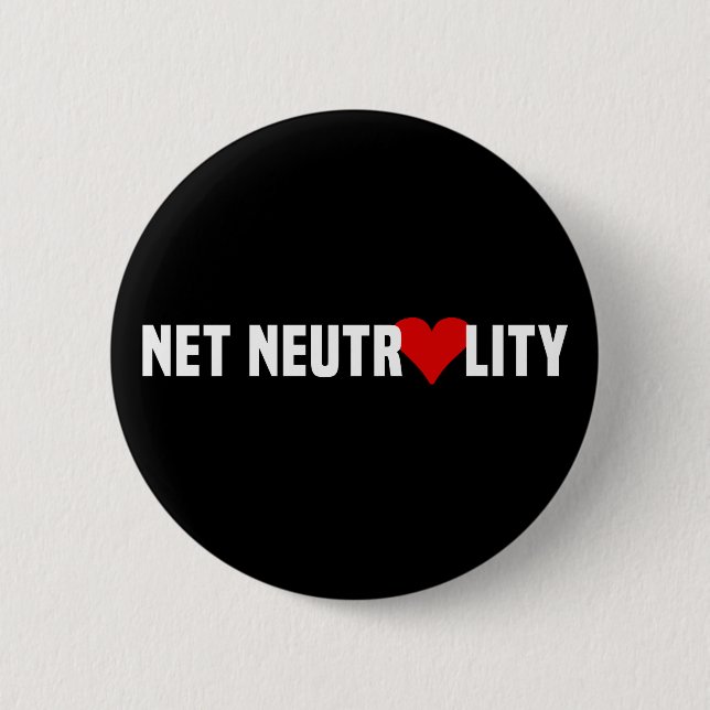 I Heart Net Neutrality Button (Front)