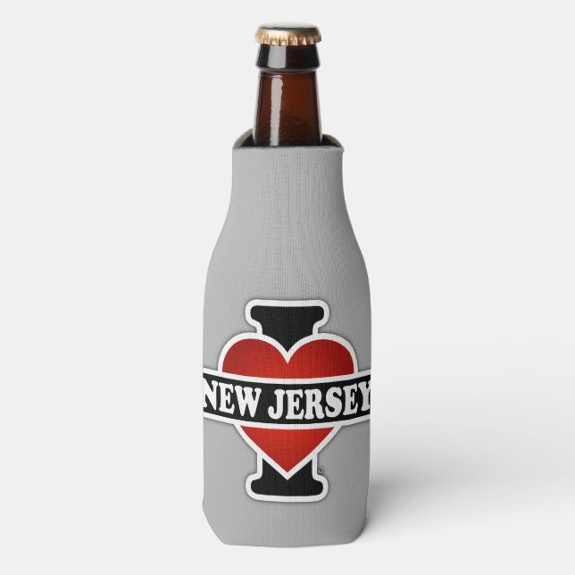 I Heart New Jersey Bottle Cooler (Bottle Front)