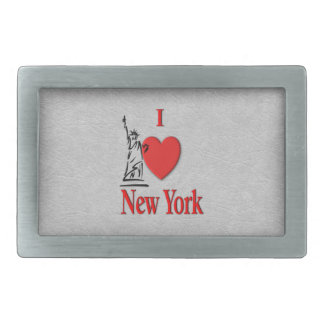 I Heart New York Leather Look Belt Buckle
