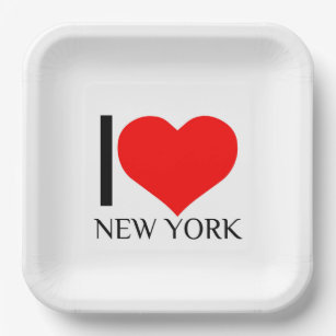 I HEART NEW YORK PAPER PLATES