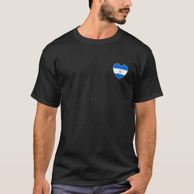 I Heart Nicaragua  Fun Nicaraguan Flag Heart T-Shirt (Front)